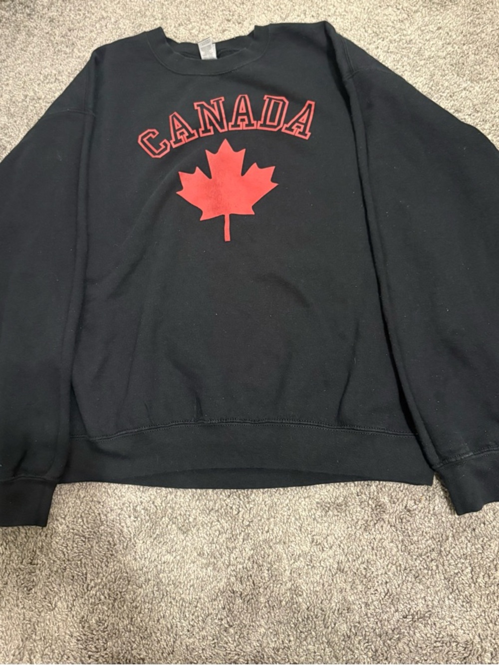 Canada Maple Leaf Graphic Sweatshirt - Black & Red
